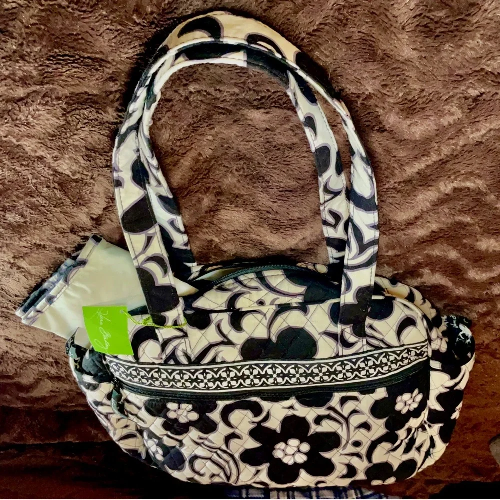 Vera Bradley Baby Bag /Diaper Bag Night & Day with White Interior Changing Pad - Picture 12 of 16